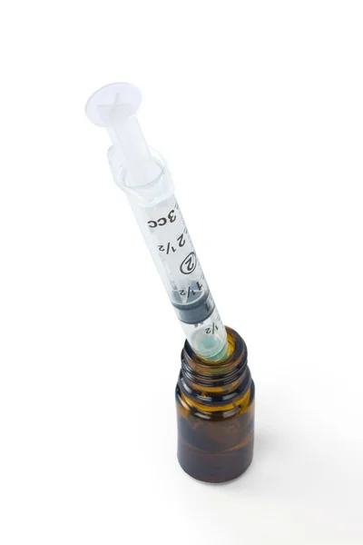 Injekční stříkačky do lahvičky — Stock fotografie