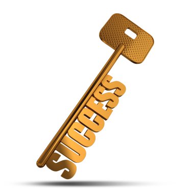 Success gold key clipart