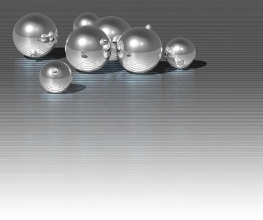 Christmas Silver ball clipart