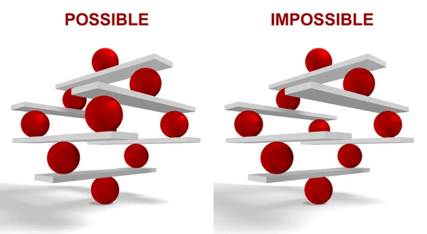 Possível e Impossível — Fotografia de Stock