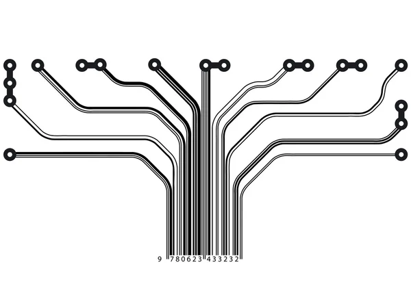 stock vector Microchip bar-code