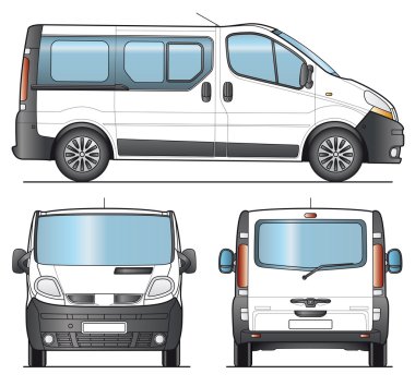 Minibus template clipart