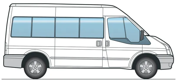 Minibus-Vektor — Stockvektor