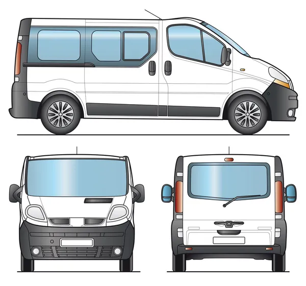 Modelo de minibus —  Vetores de Stock