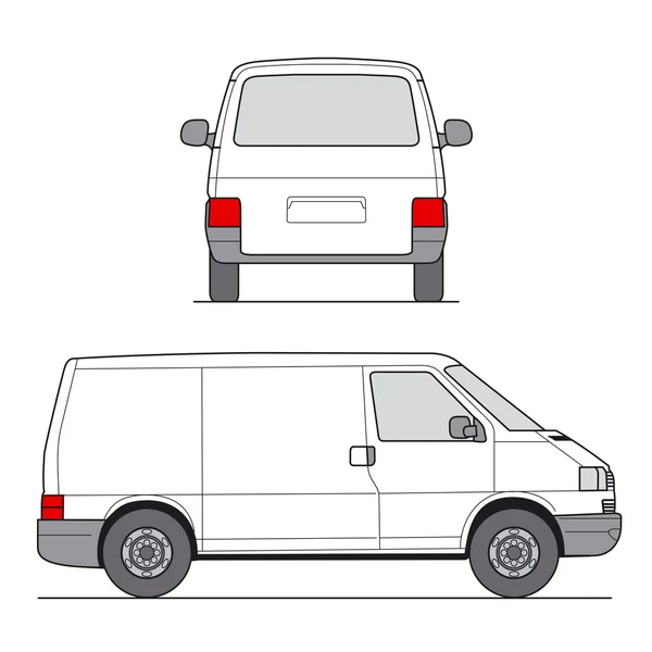 Mini Van Vector —  Vetores de Stock