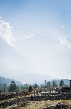Annapurna himalaya bölgesi Kuzey Nepal
