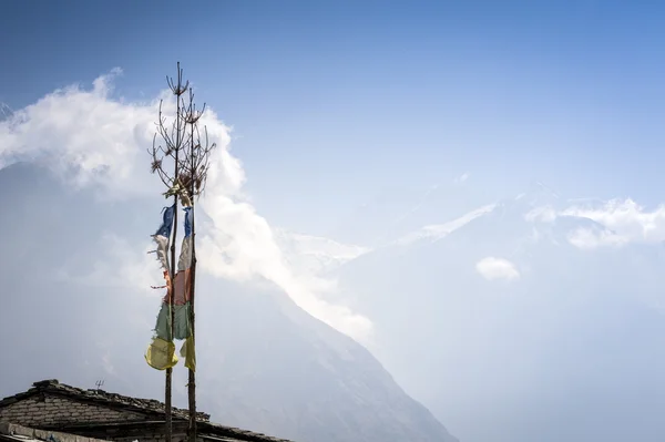 Top van himalaya gebergte in Centraal nepal — Stockfoto