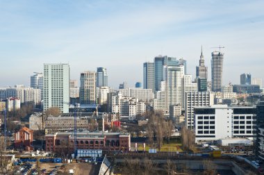 Panorama of Warsaw city clipart