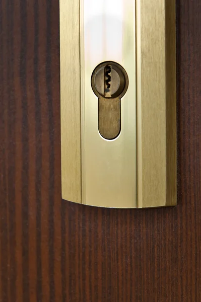 Metalic deur lock kayhole — Stockfoto