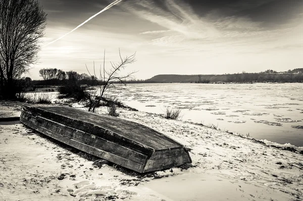 Vistula river in winter — Stock Photo, Image