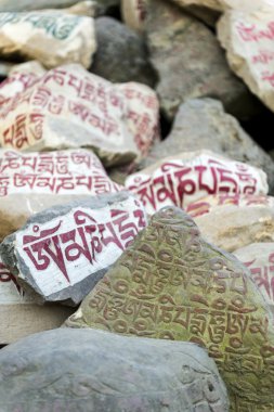 Stones at Swayambhunath Temple in Kathmandu. clipart