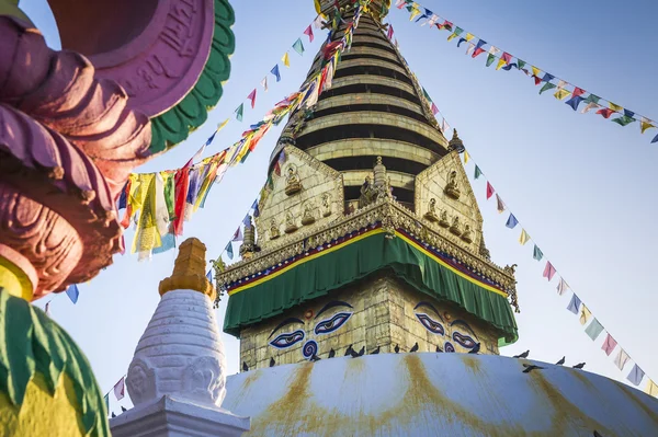 Katmandu 'da Swayambhunath stupa — Stok fotoğraf
