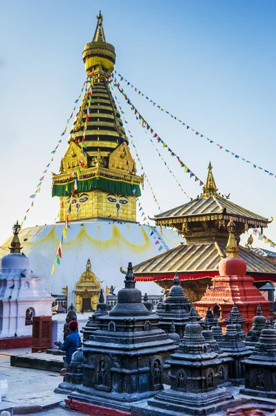 Świątynię Swayambhunath — Zdjęcie stockowe