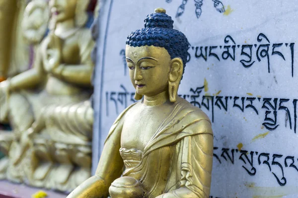 Monumento de Buda no Templo Swayambhunath . — Fotografia de Stock