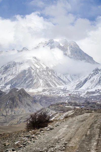 Nepal trekking yol — Stok fotoğraf