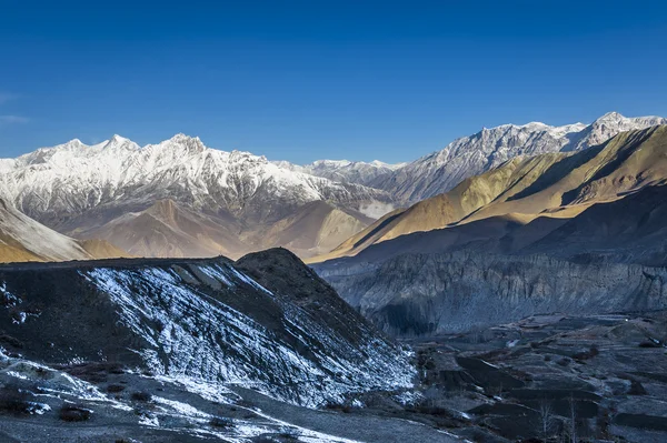 Himalaya mountains during sundown — Stock Photo, Image