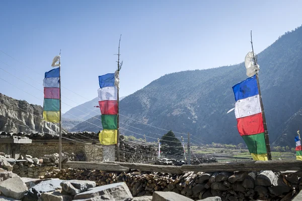 Piccolo villaggio Himalaya — Foto Stock
