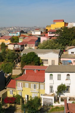 Havadan görünümü üzerinde valparaiso, Şili