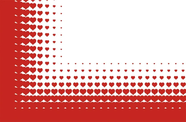 Valentines heart halftone background in vector — Stock Vector