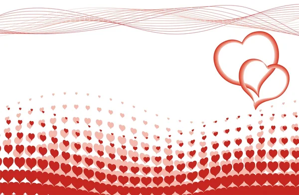 Valentines hart halftoon achtergrond in vector — Stockvector