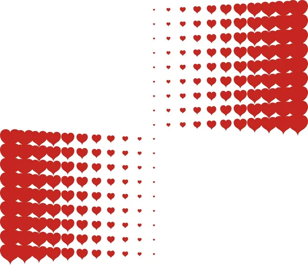 Valentýnky srdce polotón pozadí ve vektoru — Stockový vektor