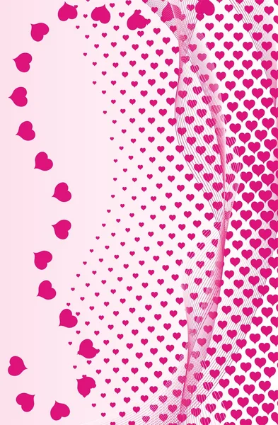 Valentines coeur demi-ton fond dans le vecteur — Image vectorielle