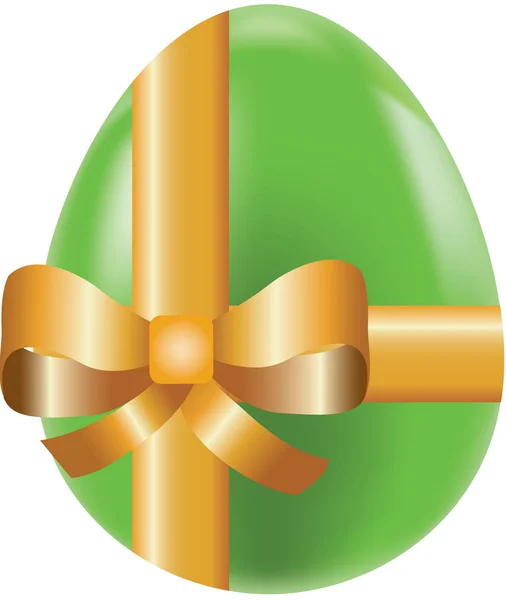 Barevné velikonoční vejce zdobené lukem, symbol vektorové dovolené — Stockový vektor