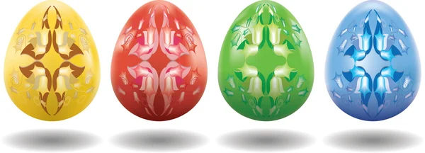 Oeuf de Pâques coloré décoré par motif — Image vectorielle