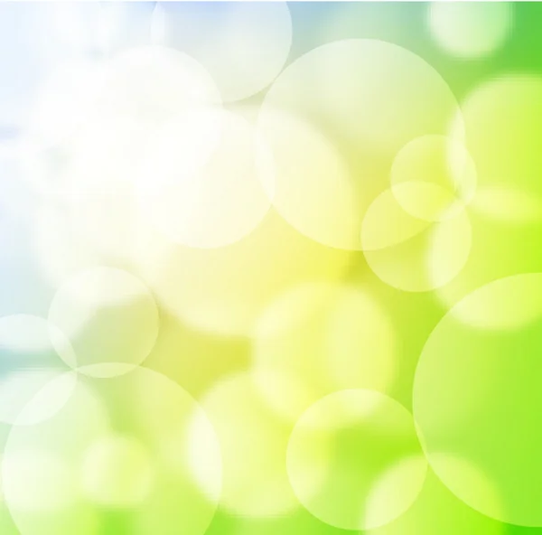 Fond de printemps vert avec lumière floue — Image vectorielle