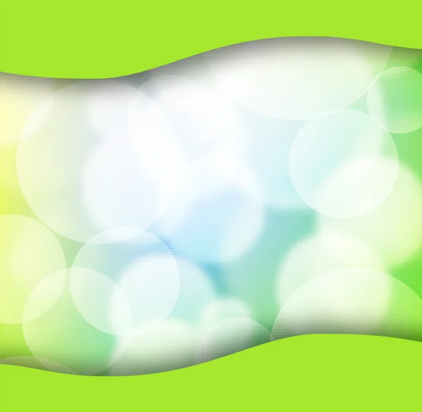 绿泉背景，光线模糊 — 图库矢量图片