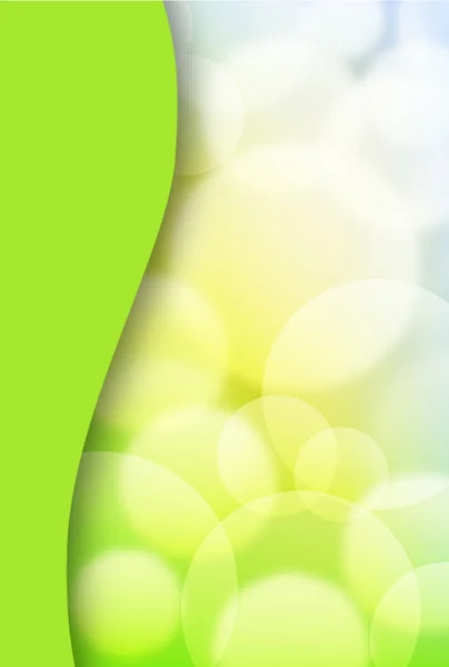 Fond de printemps vert avec lumière floue — Image vectorielle