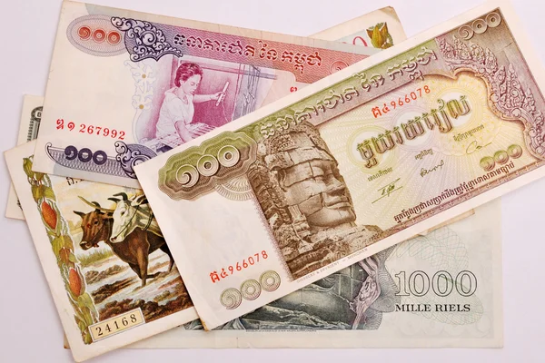 Cambodia banknotes — Stock Photo, Image