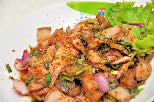 Spicy pork salad , Thai style food — Stock Photo, Image