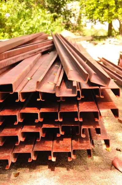 Промышленные стальные трубы — стоковое фото