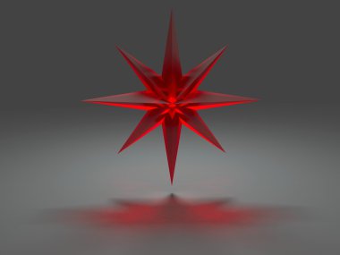 Eight-pointed star with caustic effect clipart