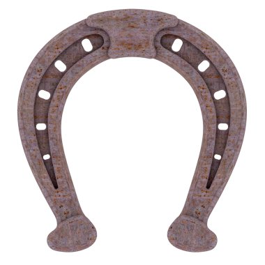 Decorative rusty horseshoe clipart