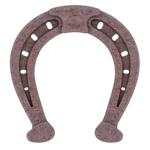 Decorative rusty horseshoe — Stock Photo, Image