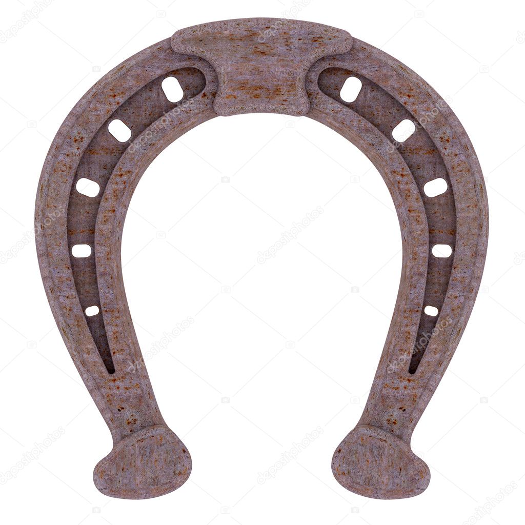 Decorative rusty horseshoe