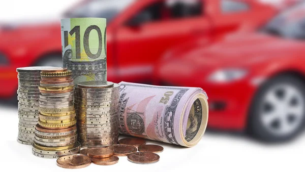 Cars and money — Stock Photo, Image
