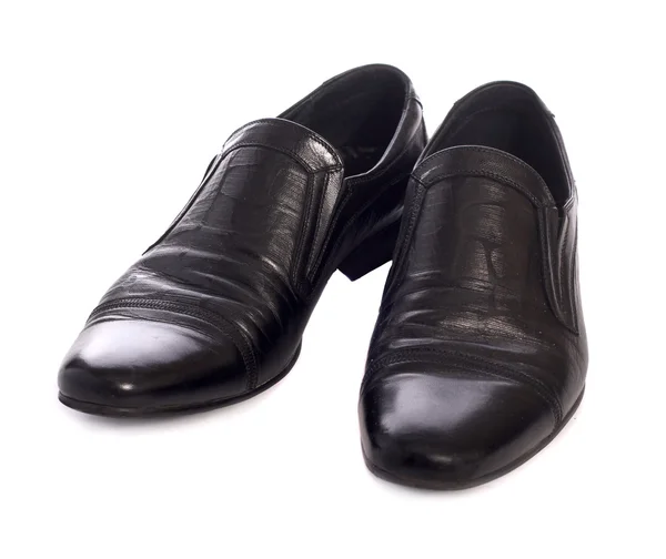 白い背景上に分離されて黒の靴 — ストック写真