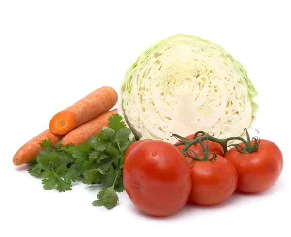 एक सफेद पृष्ठभूमि पर ताजा सब्जियां — स्टॉक फ़ोटो, इमेज
