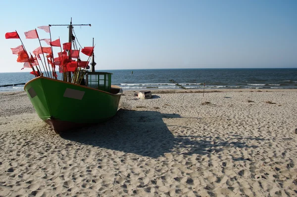 stock image Fishing boat on the beach