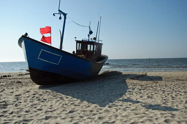 stock image Fishing boat on the beach