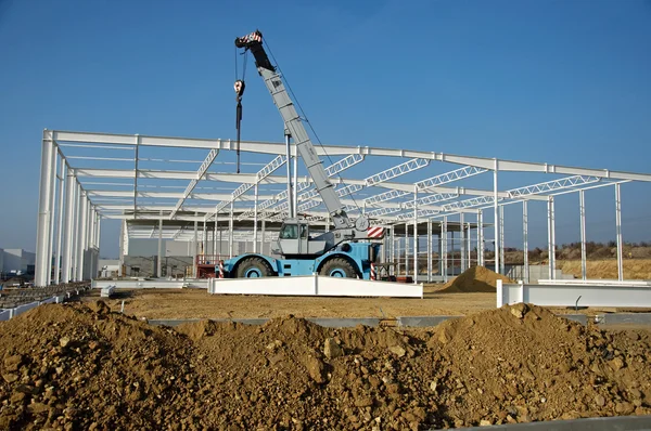 Construction site of modern warehouse — Φωτογραφία Αρχείου