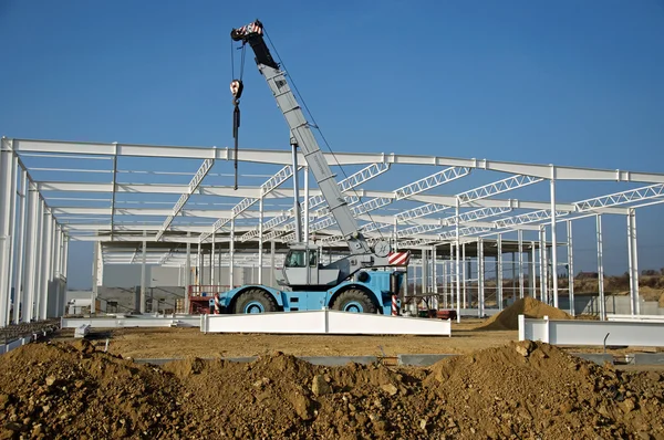 Construction site of modern warehouse — Φωτογραφία Αρχείου