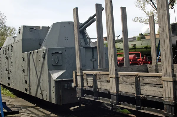 stock image Old locomotive in museum