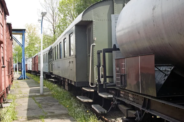 博物馆的旧火车头 — 图库照片