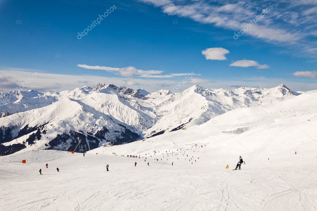 The winter resort Mayrhofen, Austria