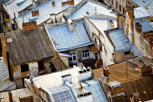 Tetők, lviv (lvov) város, Ukrajna — Stock Fotó