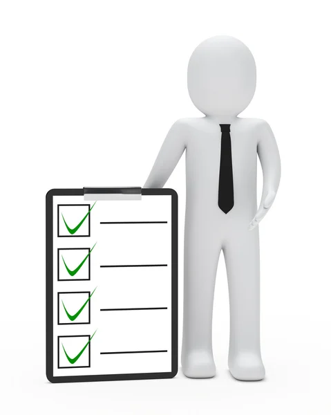 Businessman checklist — Stock Photo, Image